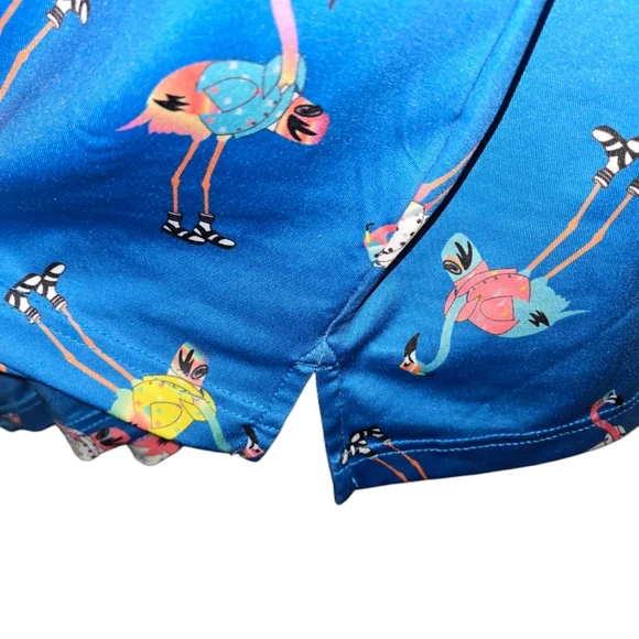Cabana Blue Flamingo Print Polo Shirt, XL, Tropical Vacation, Beachy! EUC! - Picture 3 of 8